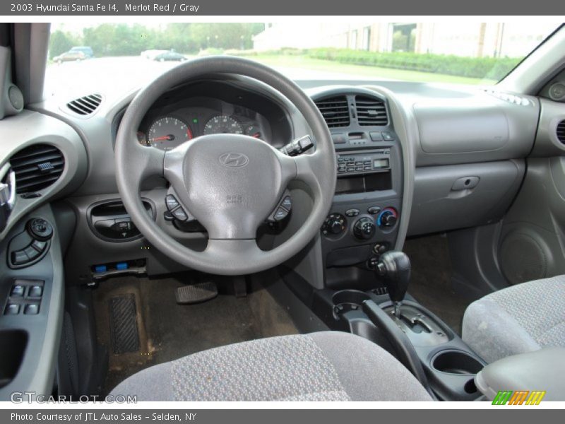Merlot Red / Gray 2003 Hyundai Santa Fe I4