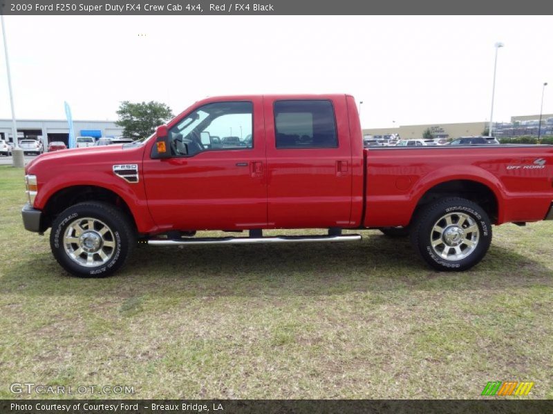 Red / FX4 Black 2009 Ford F250 Super Duty FX4 Crew Cab 4x4