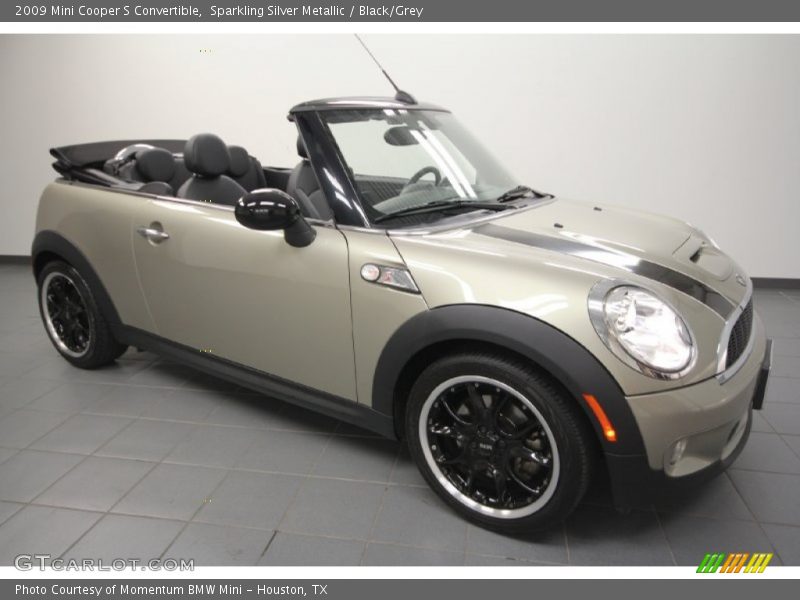 Sparkling Silver Metallic / Black/Grey 2009 Mini Cooper S Convertible
