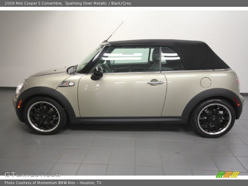 Sparkling Silver Metallic / Black/Grey 2009 Mini Cooper S Convertible