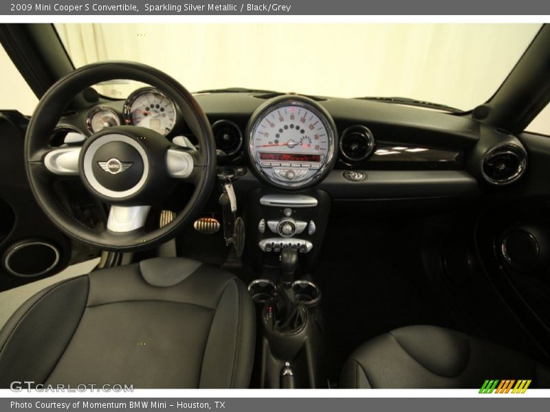 Sparkling Silver Metallic / Black/Grey 2009 Mini Cooper S Convertible