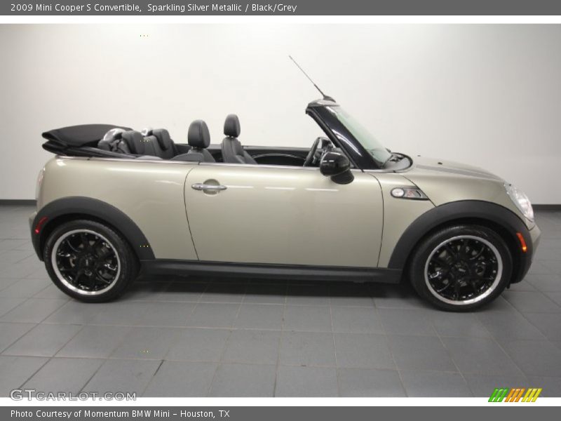 Sparkling Silver Metallic / Black/Grey 2009 Mini Cooper S Convertible