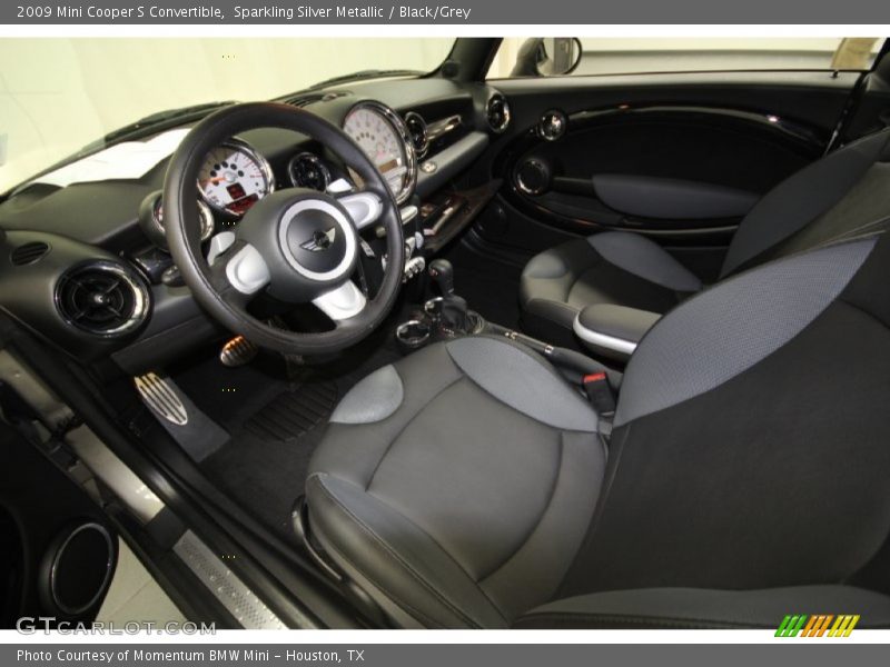 Sparkling Silver Metallic / Black/Grey 2009 Mini Cooper S Convertible
