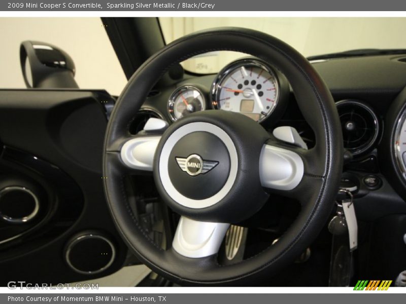 Sparkling Silver Metallic / Black/Grey 2009 Mini Cooper S Convertible