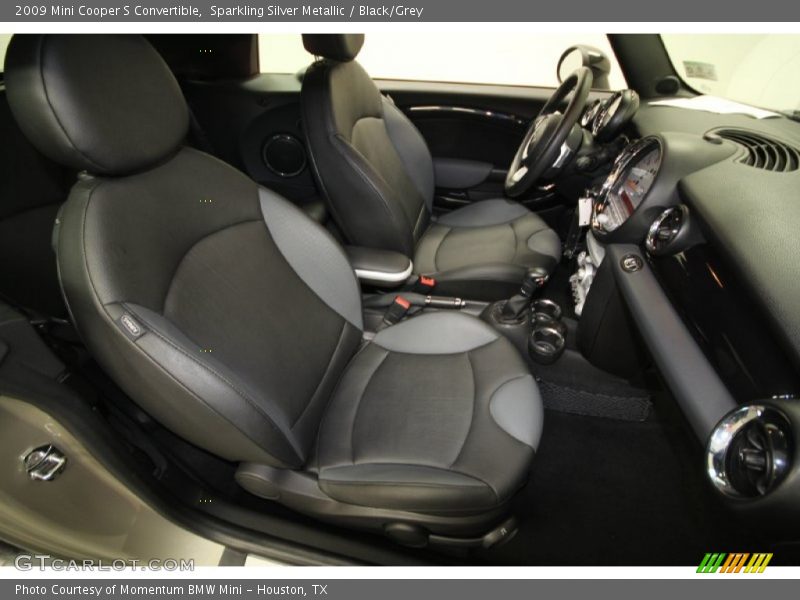 Sparkling Silver Metallic / Black/Grey 2009 Mini Cooper S Convertible