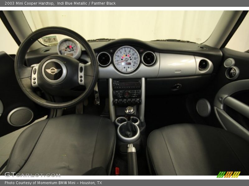 Indi Blue Metallic / Panther Black 2003 Mini Cooper Hardtop