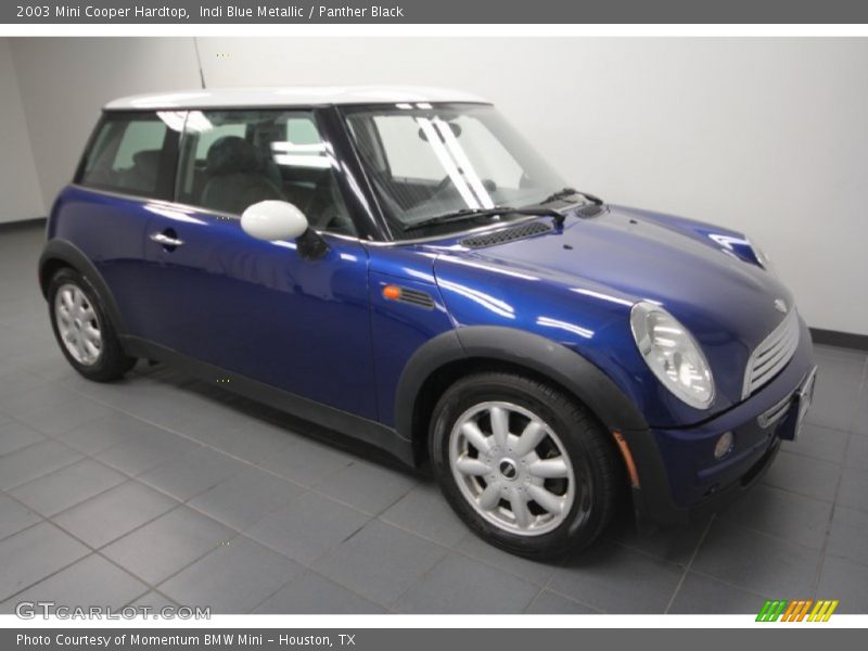 Indi Blue Metallic / Panther Black 2003 Mini Cooper Hardtop