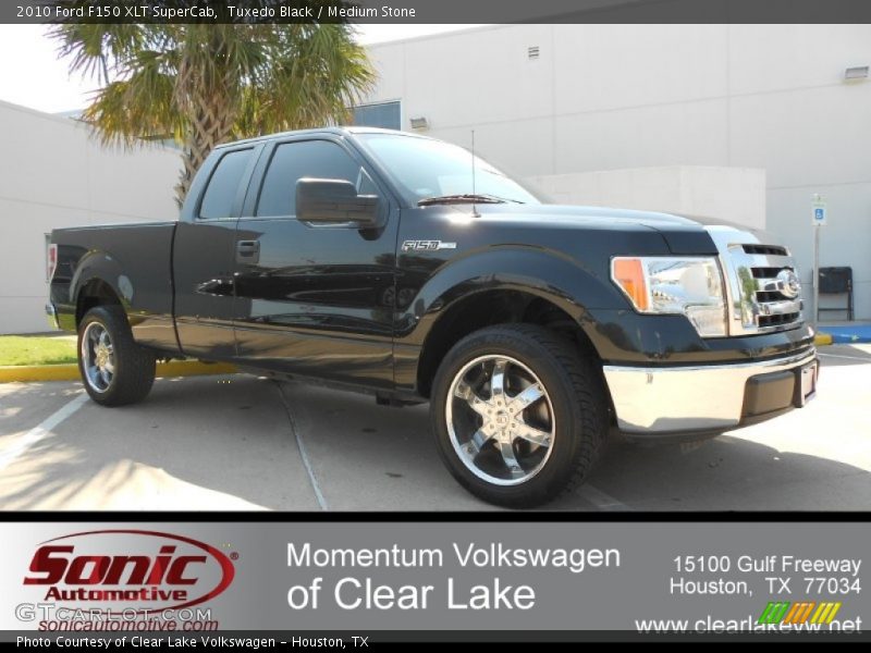 Tuxedo Black / Medium Stone 2010 Ford F150 XLT SuperCab