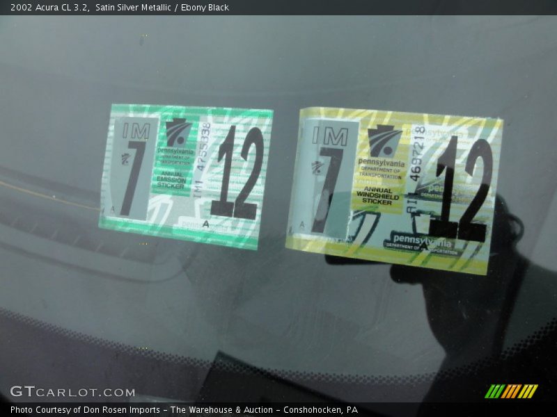 Satin Silver Metallic / Ebony Black 2002 Acura CL 3.2
