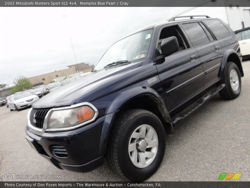 Memphis Blue Pearl / Gray 2003 Mitsubishi Montero Sport XLS 4x4