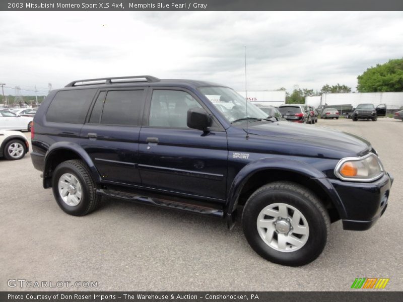 Memphis Blue Pearl / Gray 2003 Mitsubishi Montero Sport XLS 4x4