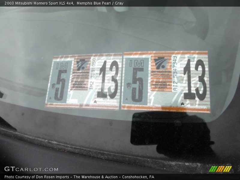 Memphis Blue Pearl / Gray 2003 Mitsubishi Montero Sport XLS 4x4