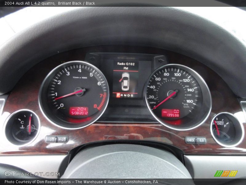Brilliant Black / Black 2004 Audi A8 L 4.2 quattro