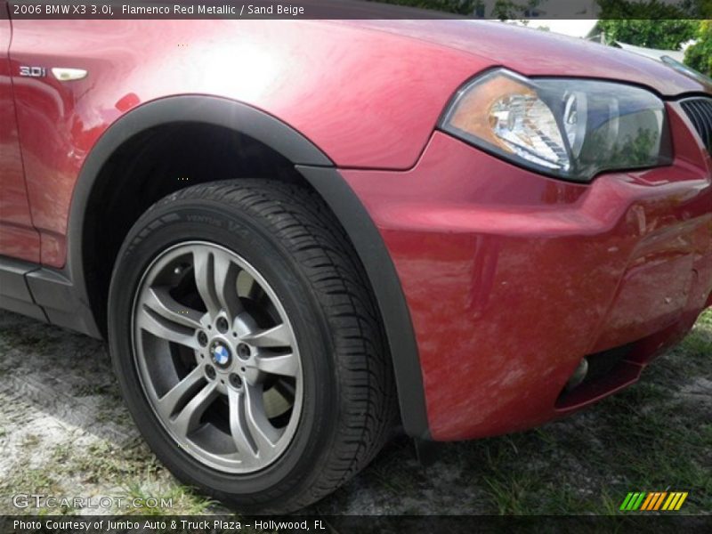 Flamenco Red Metallic / Sand Beige 2006 BMW X3 3.0i
