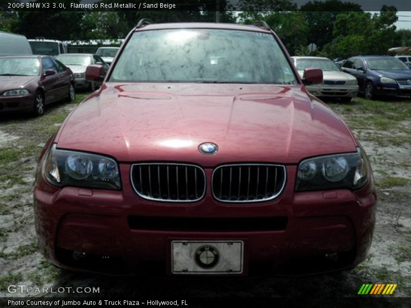 Flamenco Red Metallic / Sand Beige 2006 BMW X3 3.0i