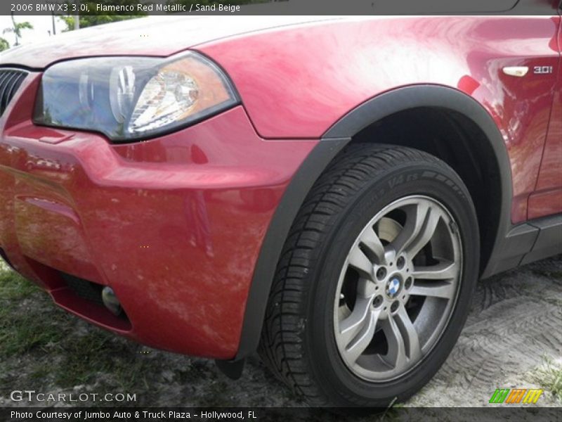 Flamenco Red Metallic / Sand Beige 2006 BMW X3 3.0i