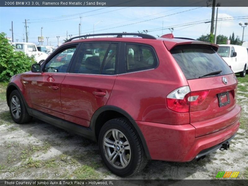 Flamenco Red Metallic / Sand Beige 2006 BMW X3 3.0i