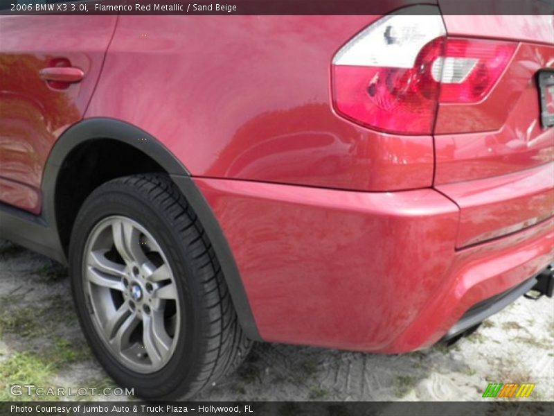 Flamenco Red Metallic / Sand Beige 2006 BMW X3 3.0i