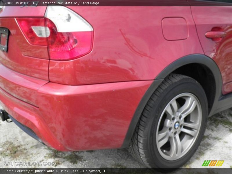 Flamenco Red Metallic / Sand Beige 2006 BMW X3 3.0i