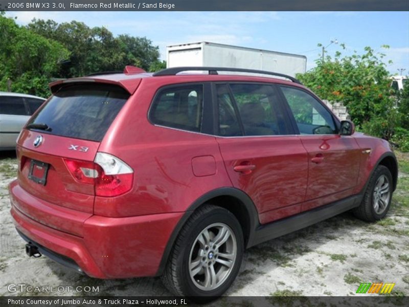 Flamenco Red Metallic / Sand Beige 2006 BMW X3 3.0i