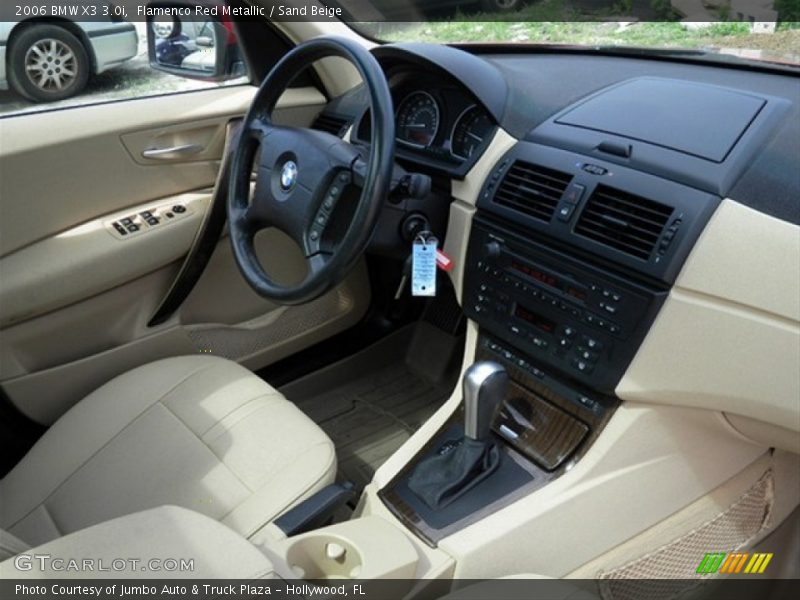 Flamenco Red Metallic / Sand Beige 2006 BMW X3 3.0i