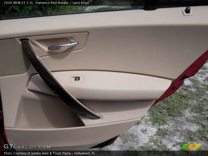 Flamenco Red Metallic / Sand Beige 2006 BMW X3 3.0i