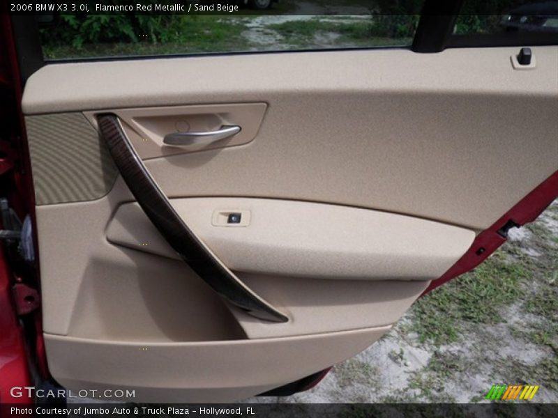 Flamenco Red Metallic / Sand Beige 2006 BMW X3 3.0i