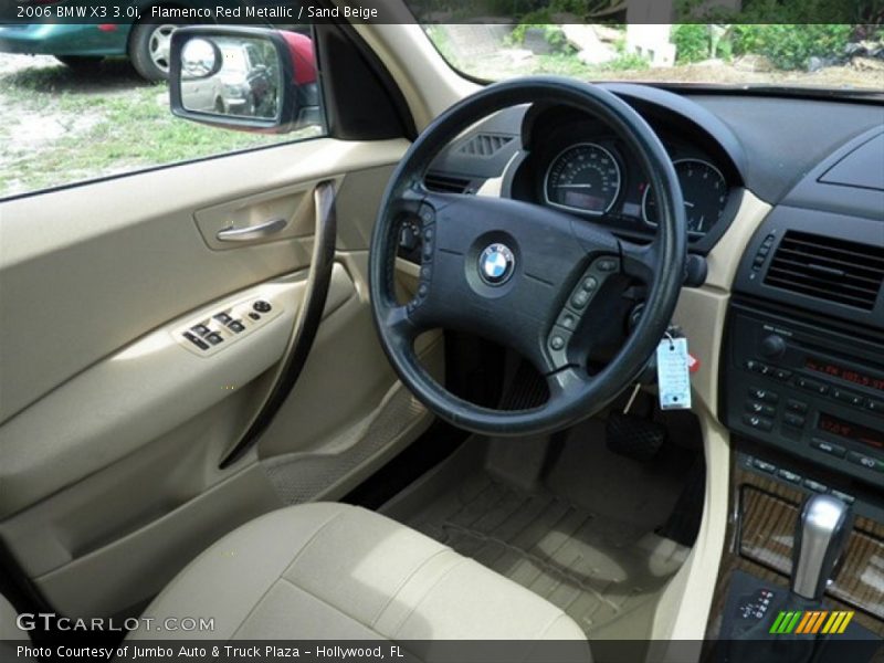 Flamenco Red Metallic / Sand Beige 2006 BMW X3 3.0i