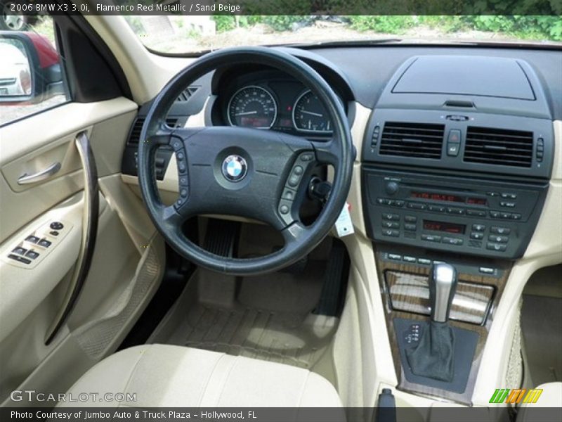 Flamenco Red Metallic / Sand Beige 2006 BMW X3 3.0i