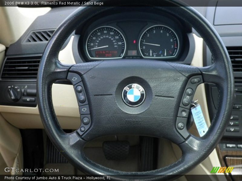 Flamenco Red Metallic / Sand Beige 2006 BMW X3 3.0i