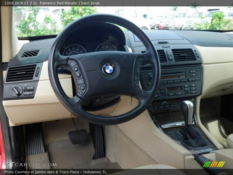 Flamenco Red Metallic / Sand Beige 2006 BMW X3 3.0i