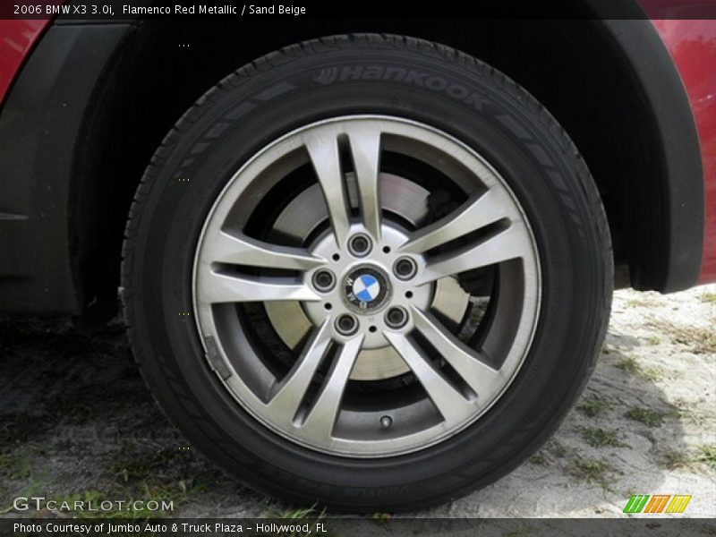 Flamenco Red Metallic / Sand Beige 2006 BMW X3 3.0i