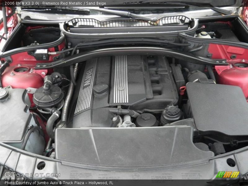 Flamenco Red Metallic / Sand Beige 2006 BMW X3 3.0i