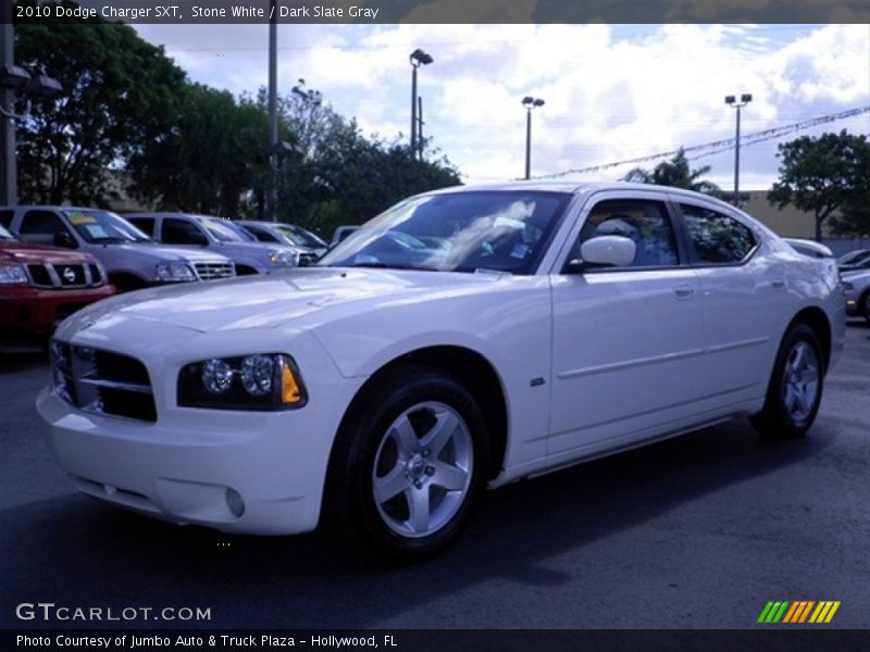 Stone White / Dark Slate Gray 2010 Dodge Charger SXT