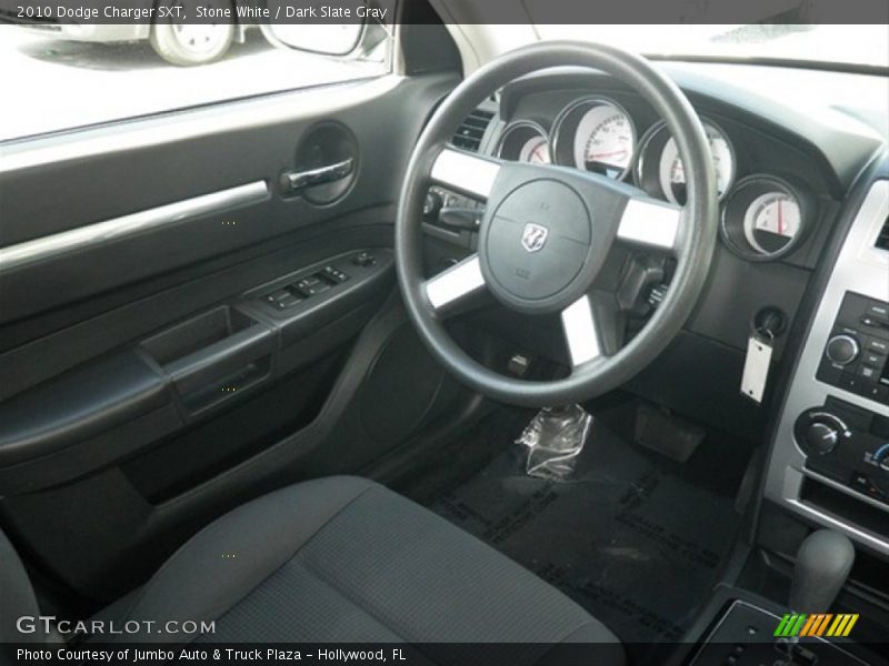 Stone White / Dark Slate Gray 2010 Dodge Charger SXT