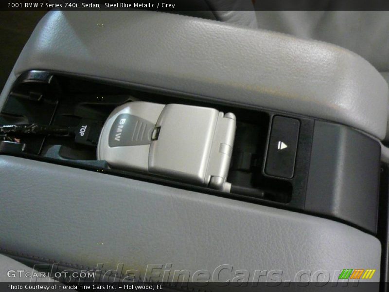 Steel Blue Metallic / Grey 2001 BMW 7 Series 740iL Sedan
