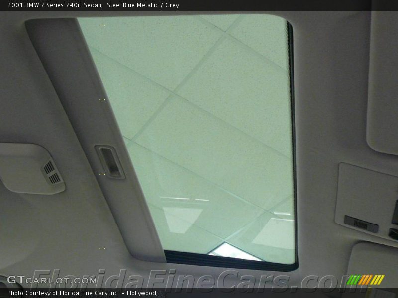 Steel Blue Metallic / Grey 2001 BMW 7 Series 740iL Sedan