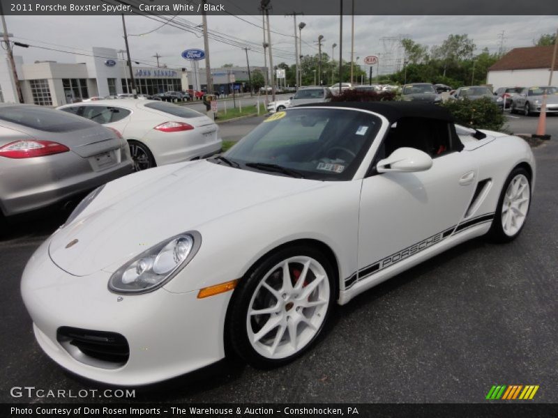 Carrara White / Black 2011 Porsche Boxster Spyder