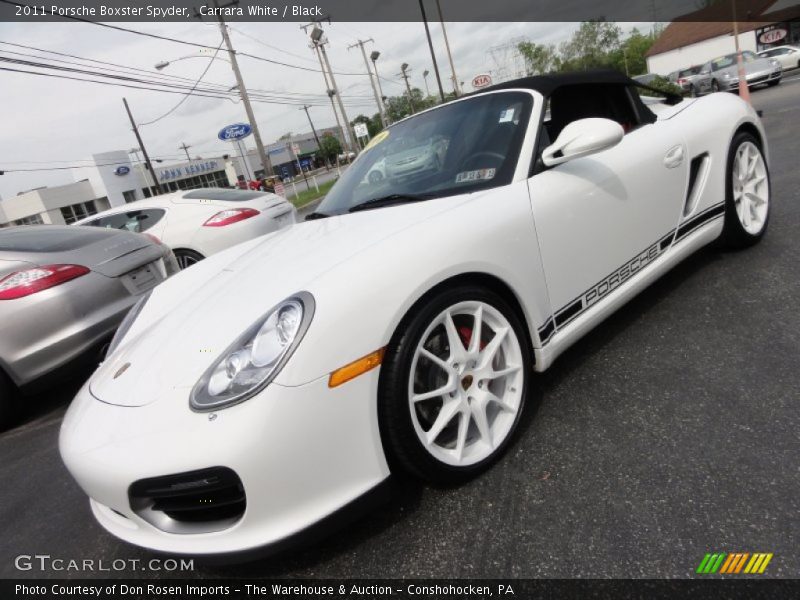 Carrara White / Black 2011 Porsche Boxster Spyder