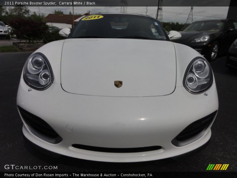 Carrara White / Black 2011 Porsche Boxster Spyder