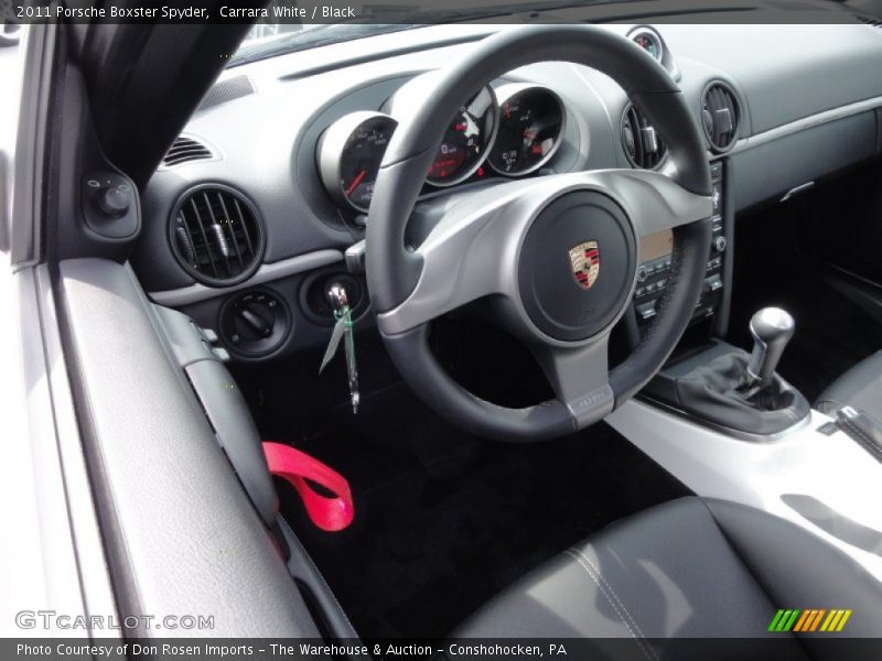 Carrara White / Black 2011 Porsche Boxster Spyder