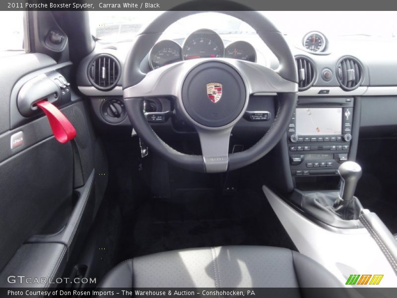 Carrara White / Black 2011 Porsche Boxster Spyder