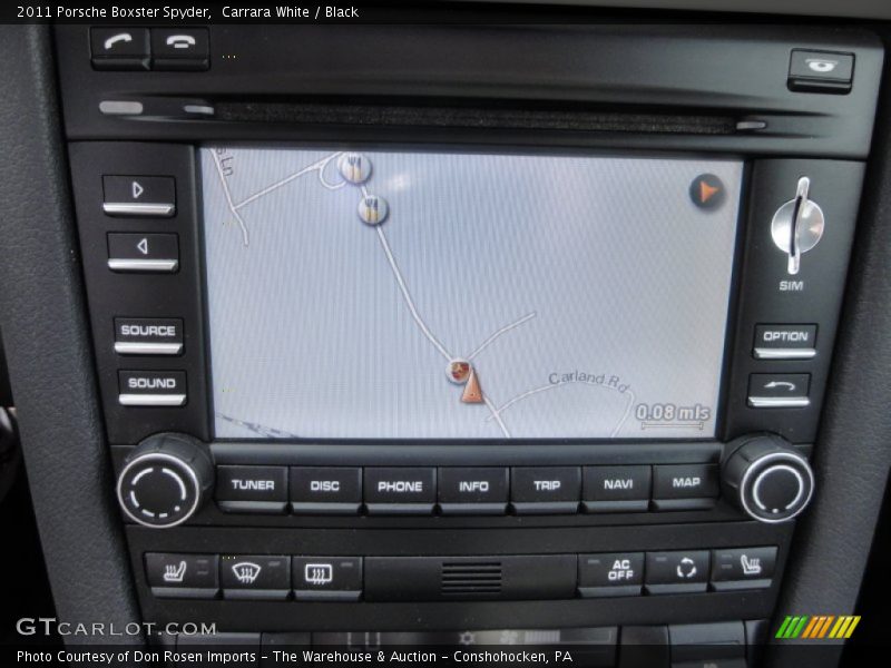Navigation of 2011 Boxster Spyder