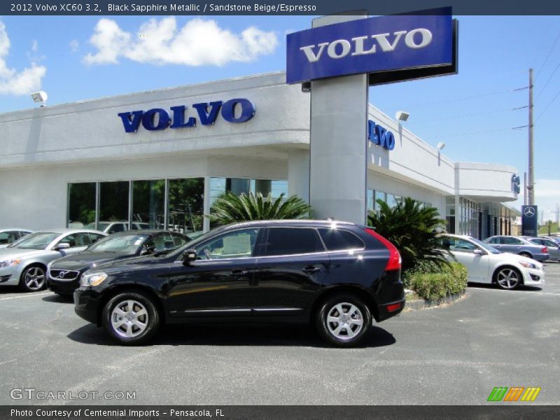 Black Sapphire Metallic / Sandstone Beige/Espresso 2012 Volvo XC60 3.2