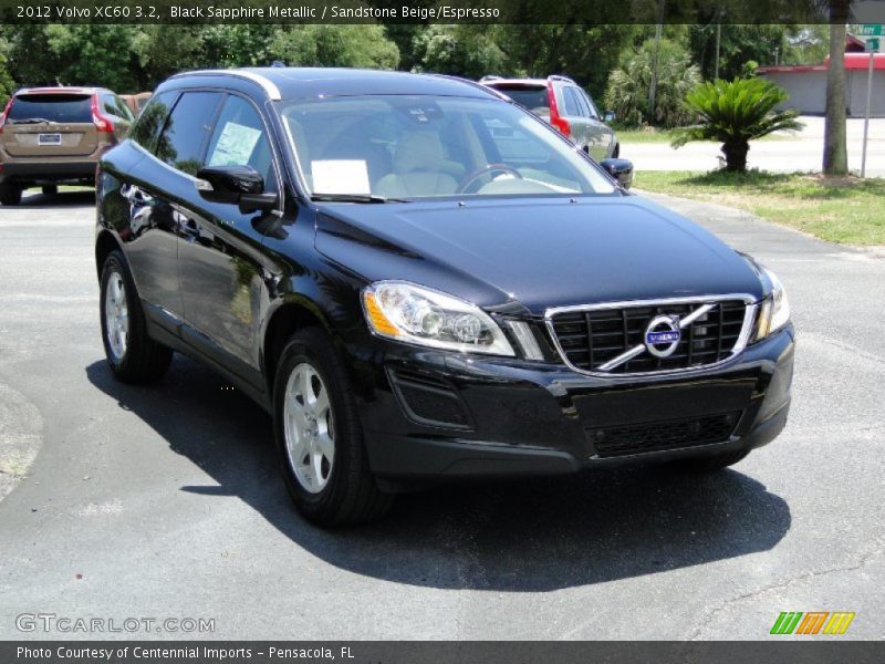 Black Sapphire Metallic / Sandstone Beige/Espresso 2012 Volvo XC60 3.2