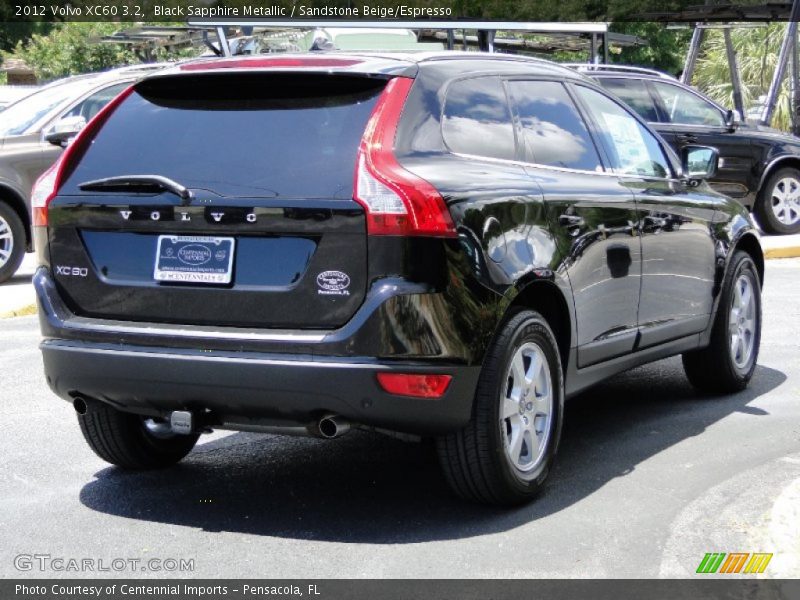 Black Sapphire Metallic / Sandstone Beige/Espresso 2012 Volvo XC60 3.2