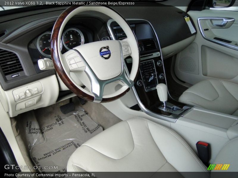Black Sapphire Metallic / Sandstone Beige/Espresso 2012 Volvo XC60 3.2