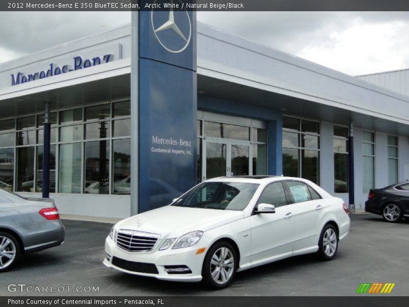 Arctic White / Natural Beige/Black 2012 Mercedes-Benz E 350 BlueTEC Sedan