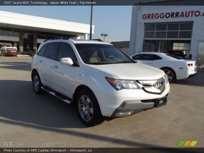 Aspen White Pearl / Parchment 2007 Acura MDX Technology