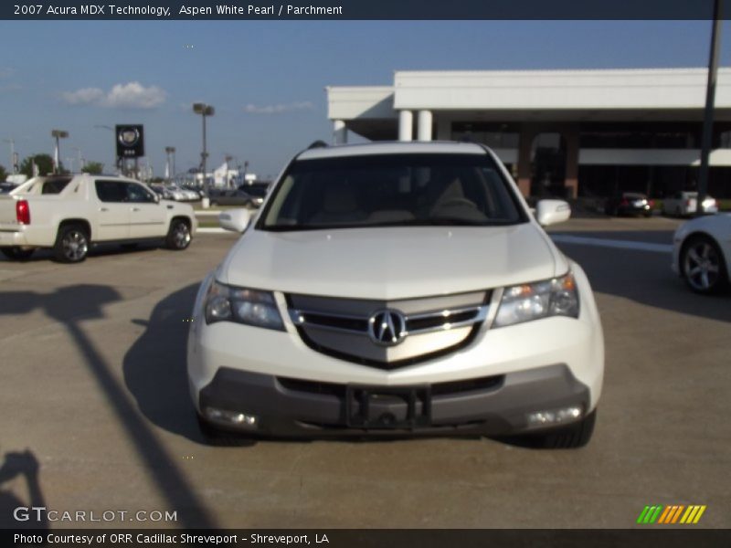 Aspen White Pearl / Parchment 2007 Acura MDX Technology